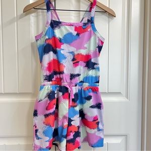All in Motion Girls Woven Romper in Multi, Size L (10/12)